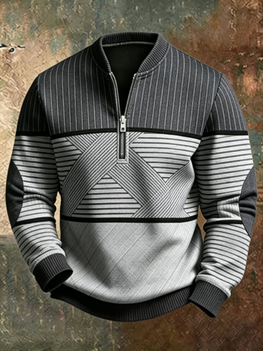 Varel | Jersey elegante para hombre con media cremallera