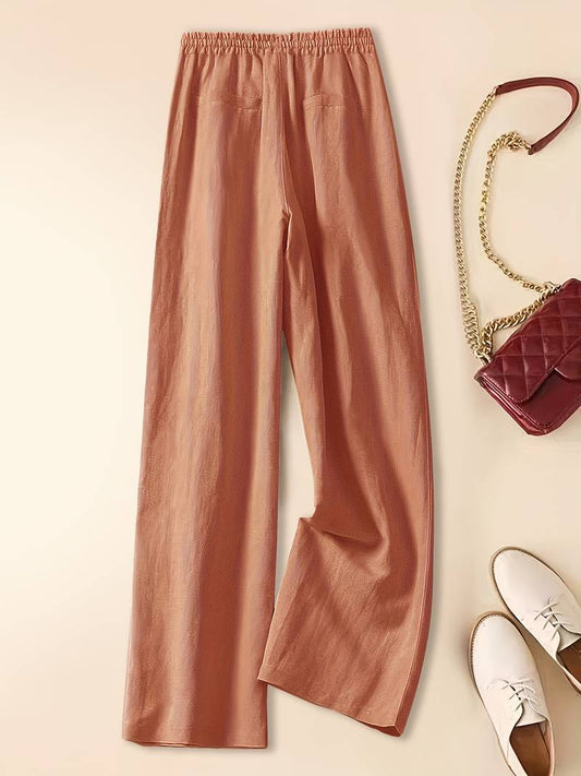 Tina - Pantalones de lino de estilo informal