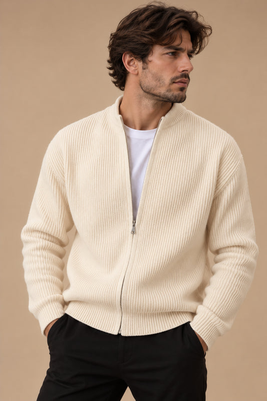Cardigan con cremallera Hombre