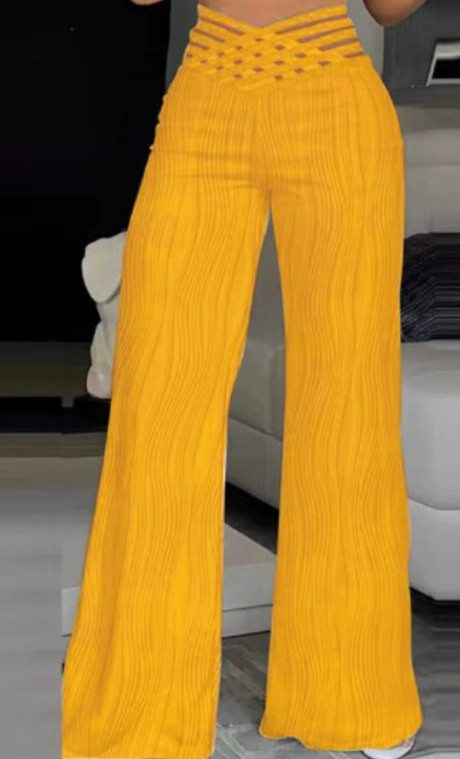 Emma | Pantalones de cintura alta con diseño cruzado