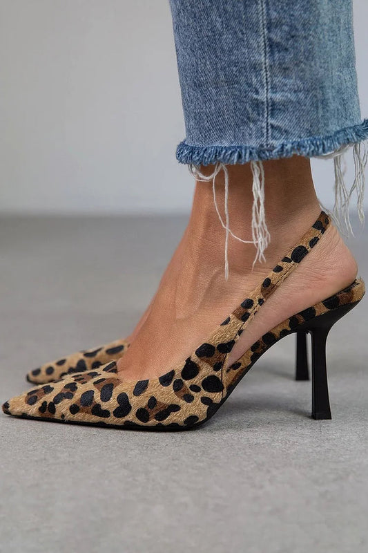 Avery™ | Tacones D’Orsay Estampado Leopardo