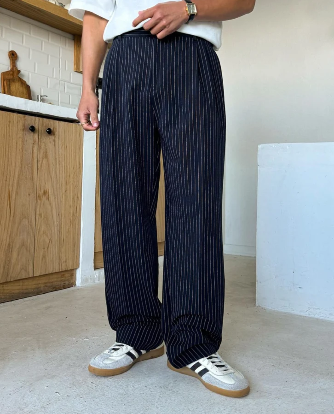 Pantalón ancho de raya - LEE