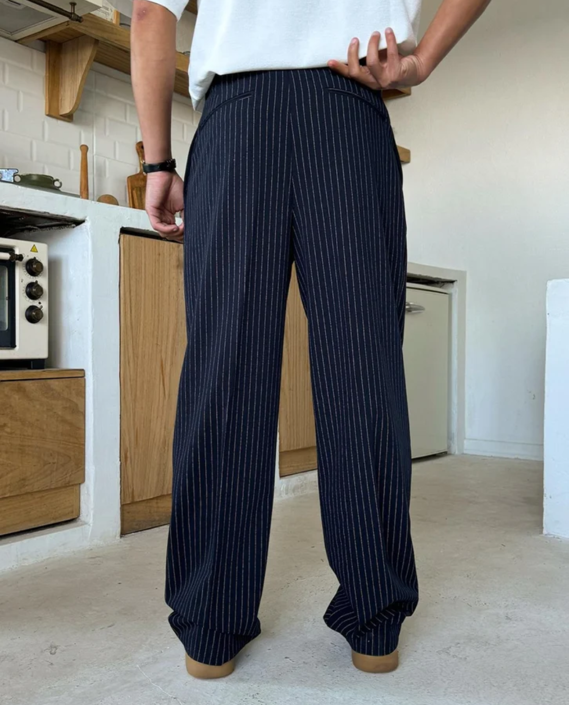 Pantalón ancho de raya - LEE