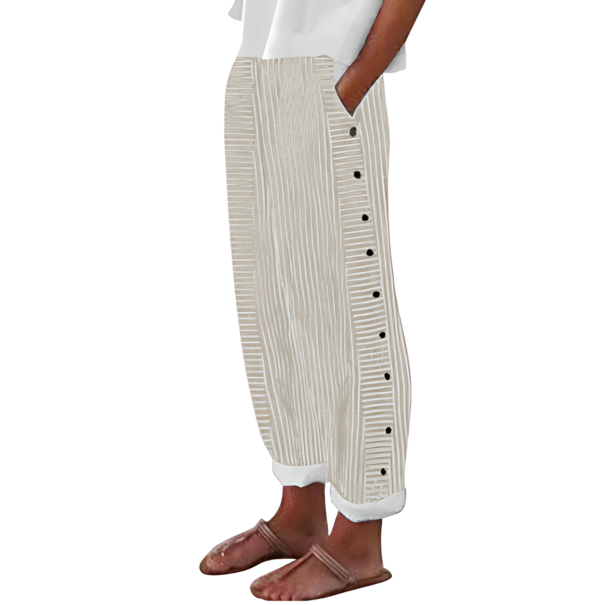 Dagny | Pantalones de verano elegantes a rayas