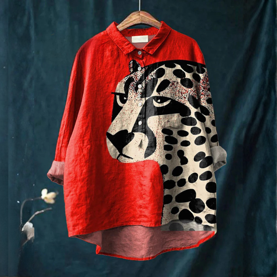 Nala | Camisa con un atrevido estampado de leopardo