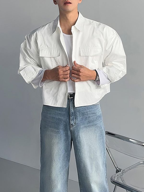 Chaqueta de Manga Larga para Hombre con Diseño de Bolsillos 3D