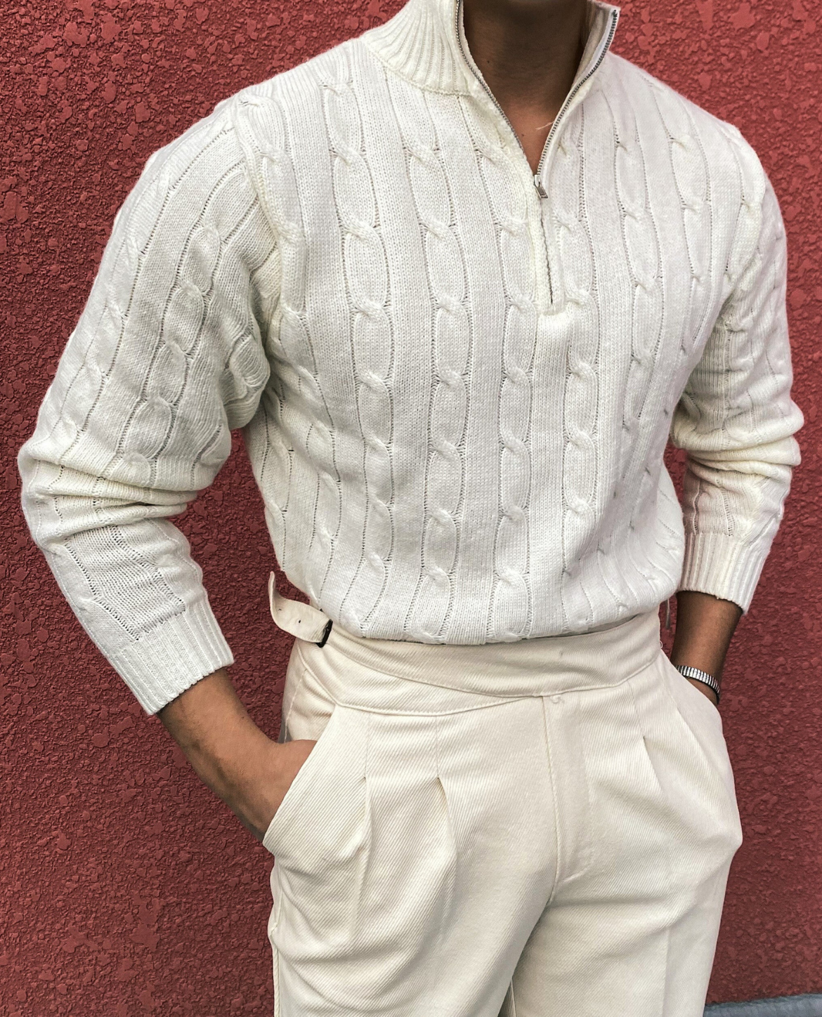 Jersey de Punto Texturizado con Cremallera - CHACK
