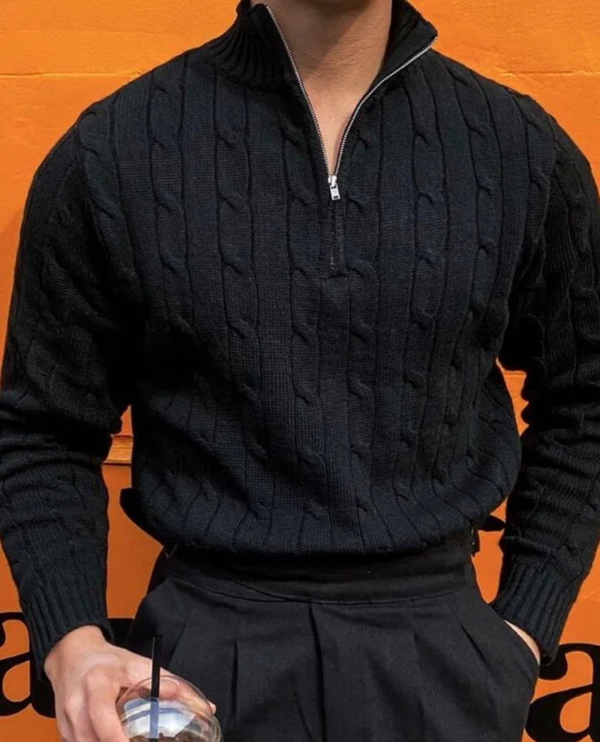 Jersey de Punto Texturizado con Cremallera - CHACK