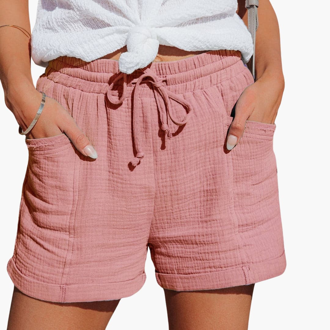 Emma | Pantalones cortos informales con cordón, elegantes.
