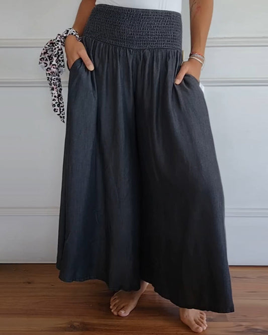 Jasper | Pantalones de cintura alta con fruncidos
