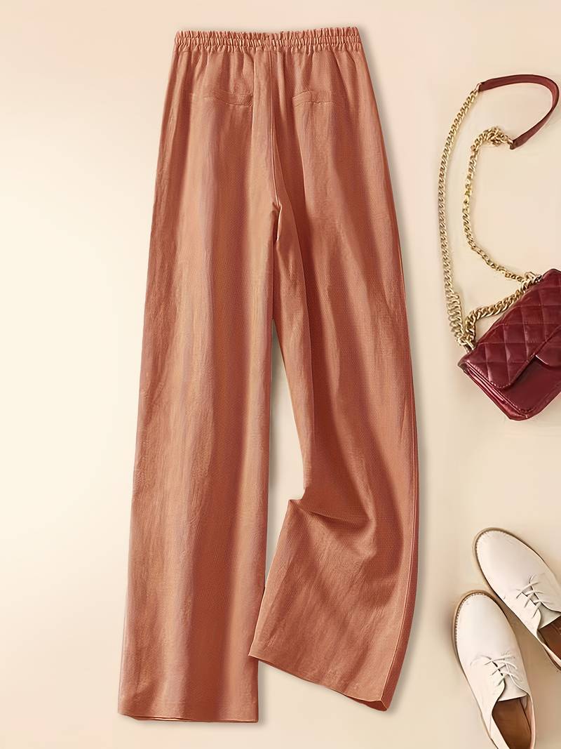 Tina - Pantalones de lino de estilo informal