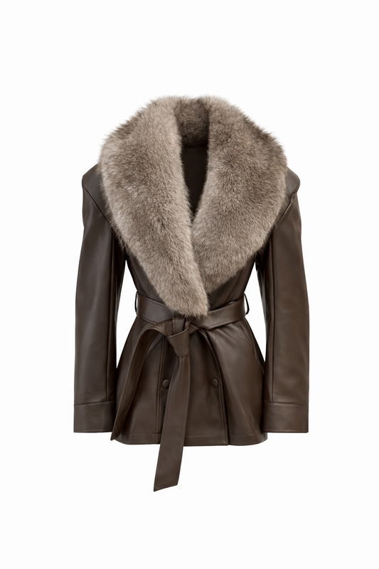 Chaqueta pelo efecto piel