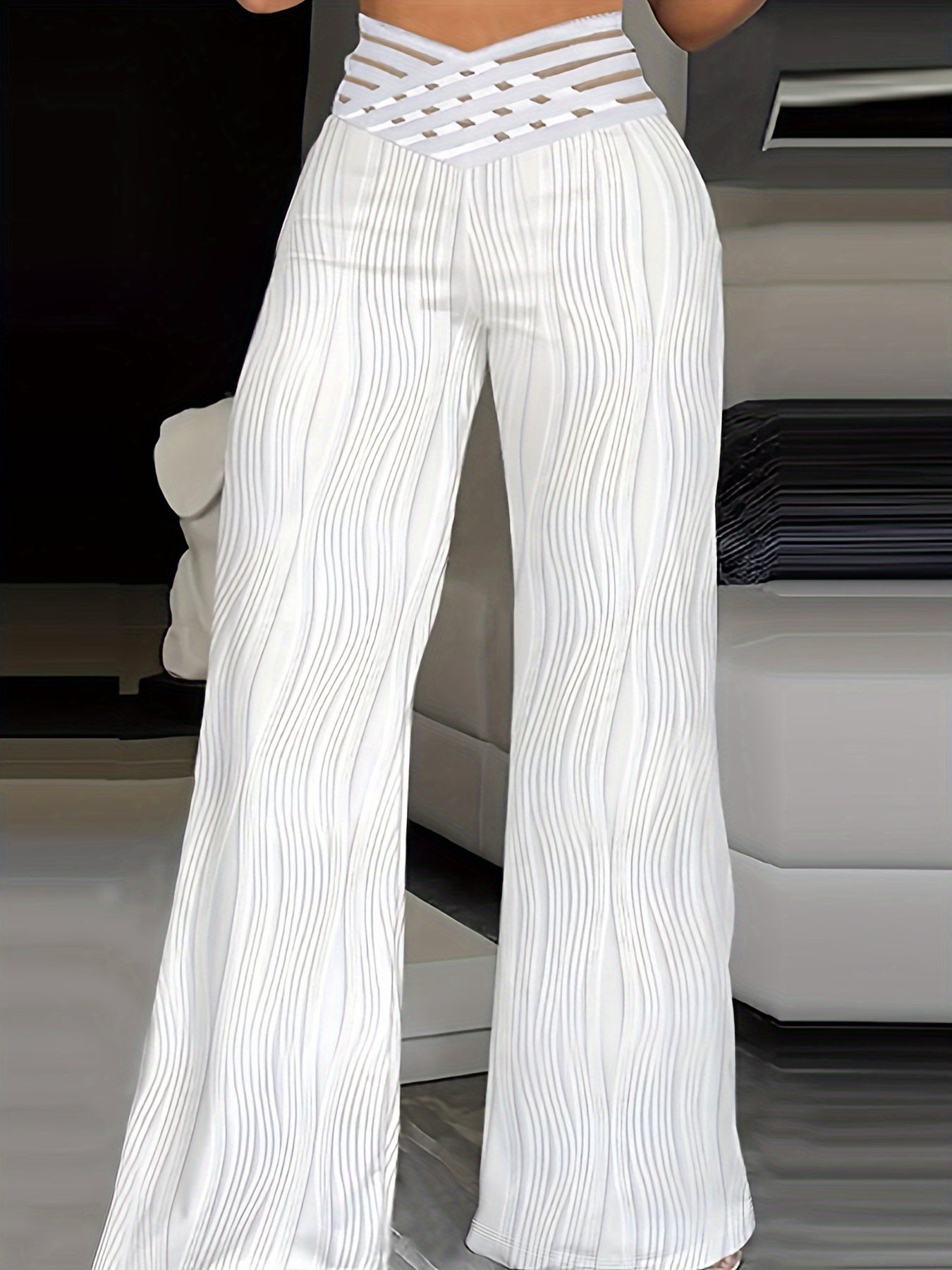 Emma | Pantalones de cintura alta con diseño cruzado