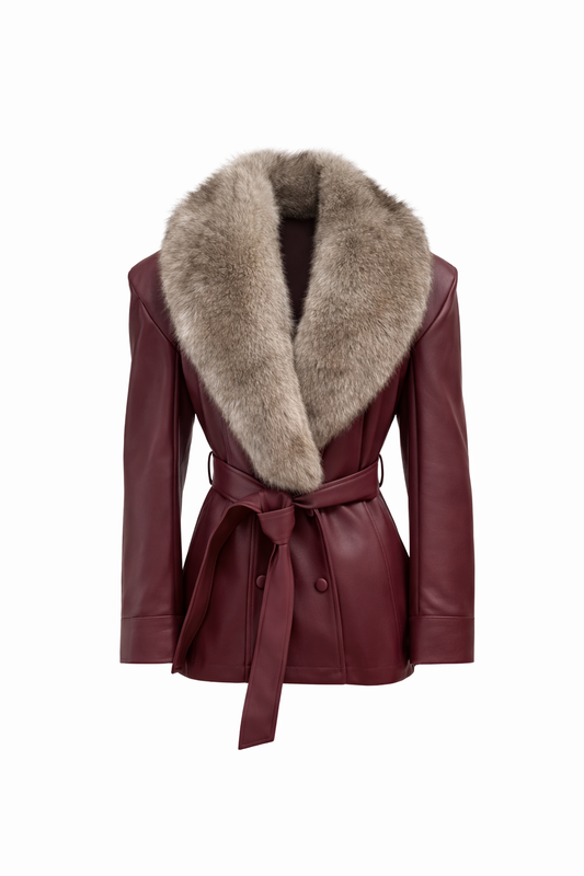 Chaqueta pelo efecto piel