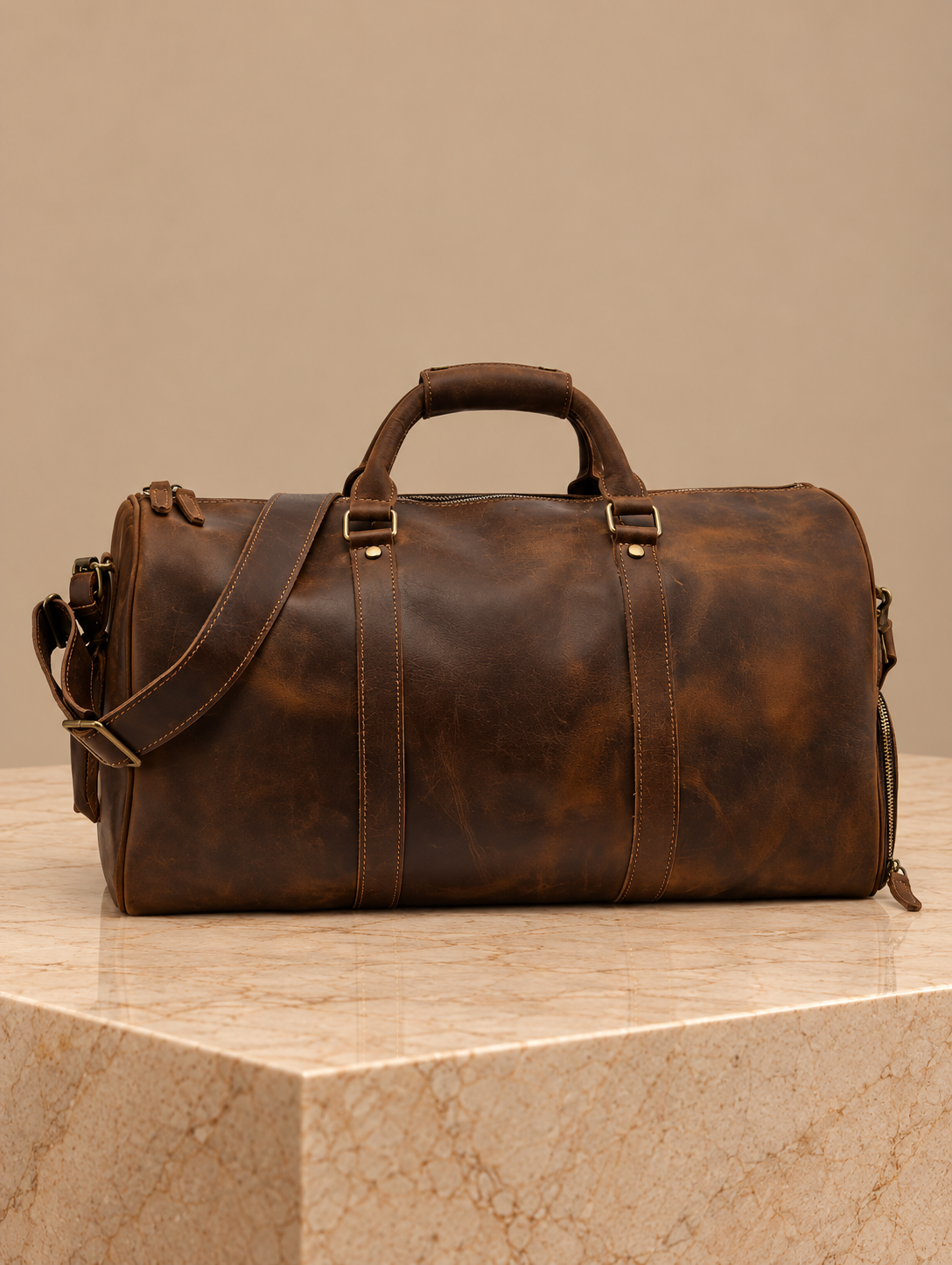 Bolso de lona de cuero VINTAGE