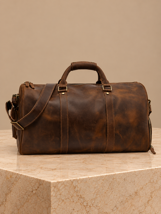 Bolso de lona de cuero VINTAGE