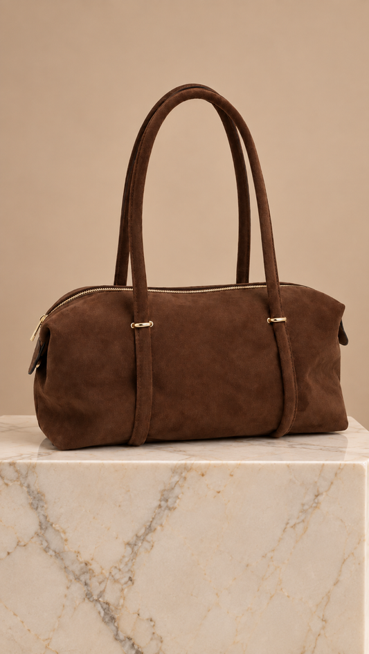 Bolso shopper con efecto ante