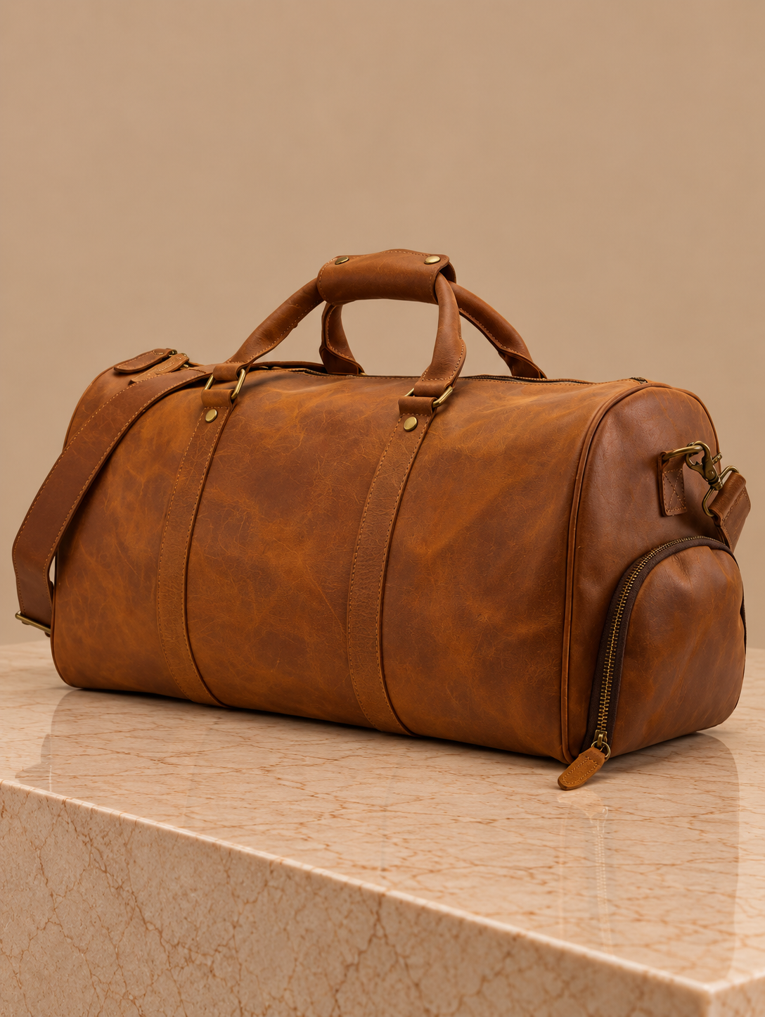 Bolso de lona de cuero VINTAGE