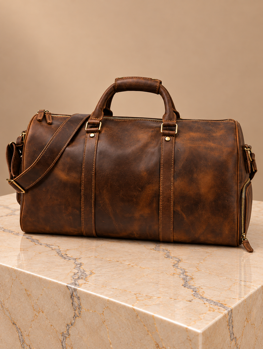 Bolso de lona de cuero VINTAGE
