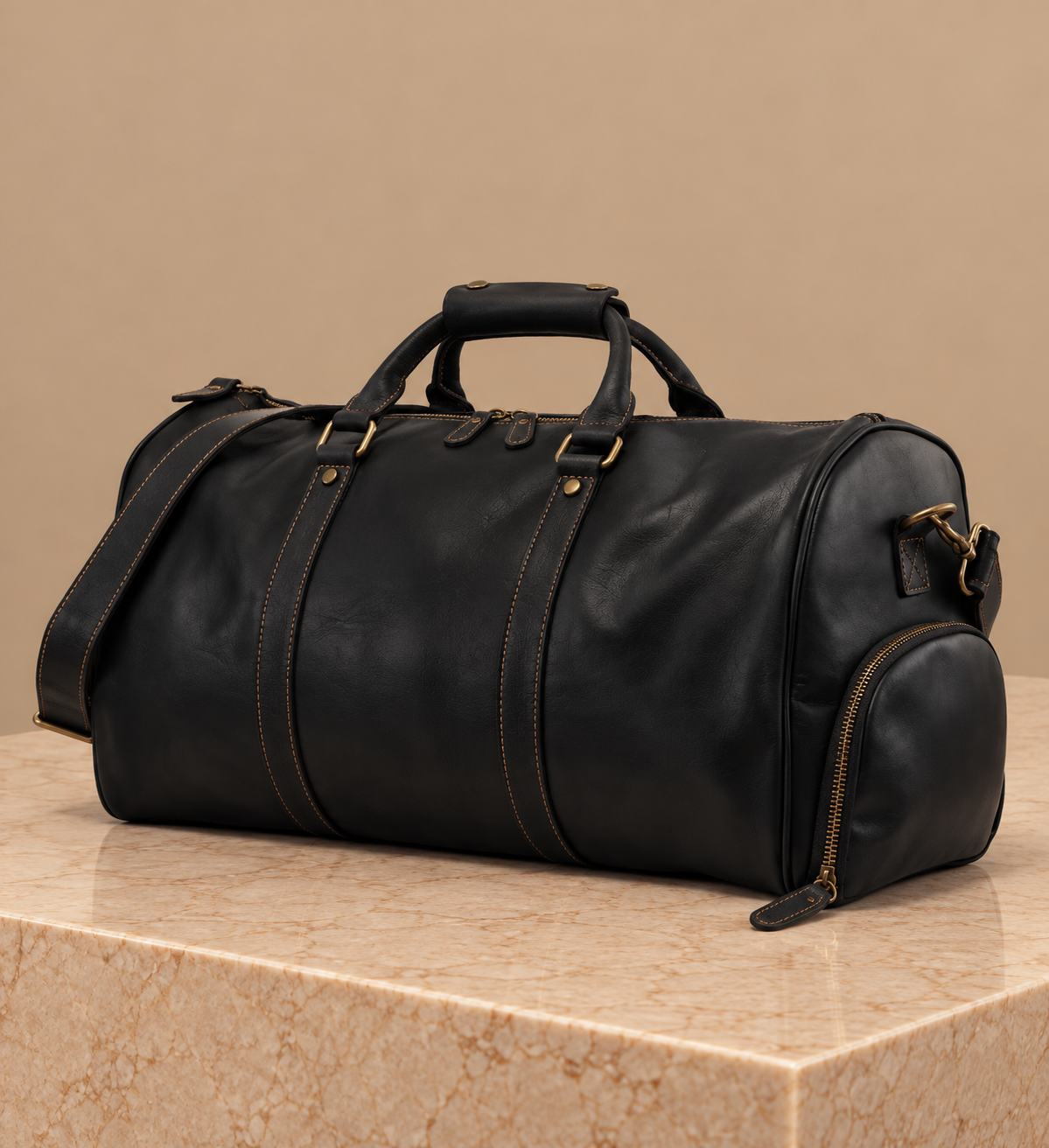 Bolso de lona de cuero VINTAGE