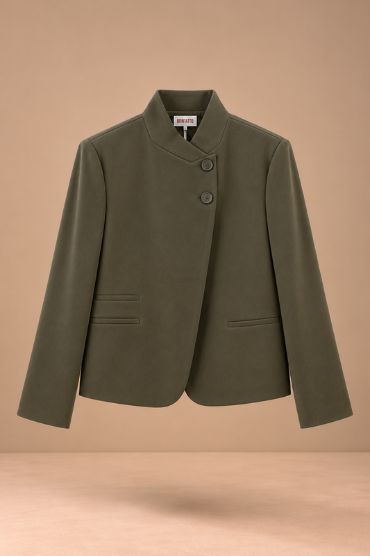 Chaqueta militar con cierre asimétrico - KELIA