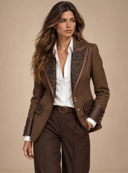 Francesca | Blazer con estampadas en zigzag