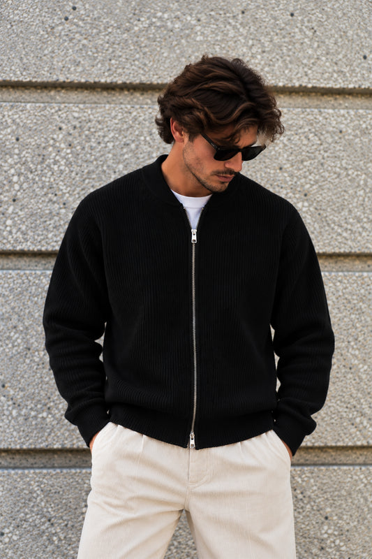 Cardigan con cremallera Hombre