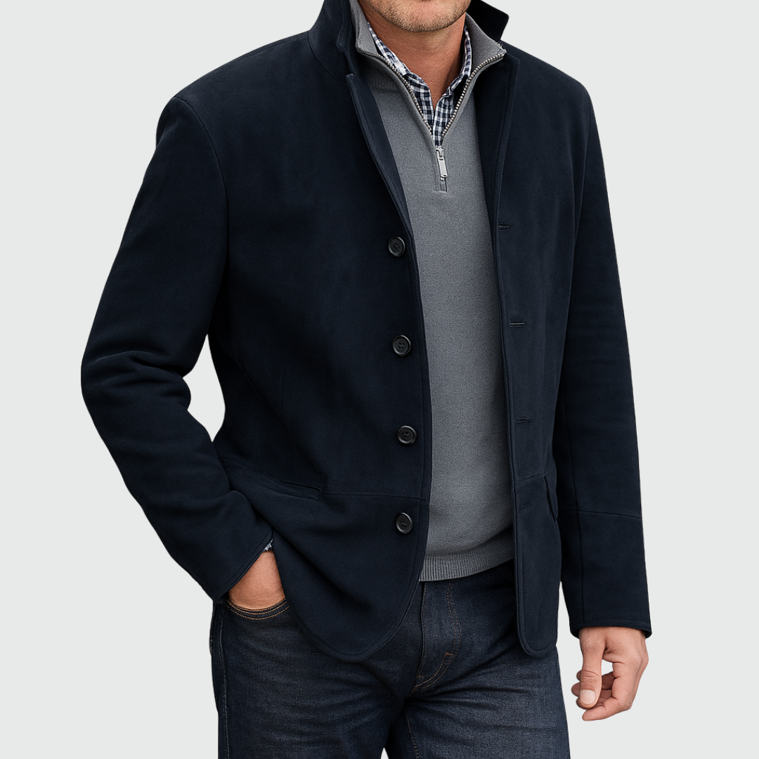 Liam | Chaqueta clásica de ante con botones