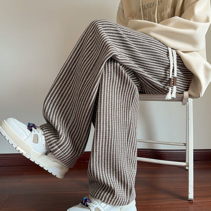 XAVIERA – PANTALONES DE TERCIOPELO MODERNOS A RAYAS