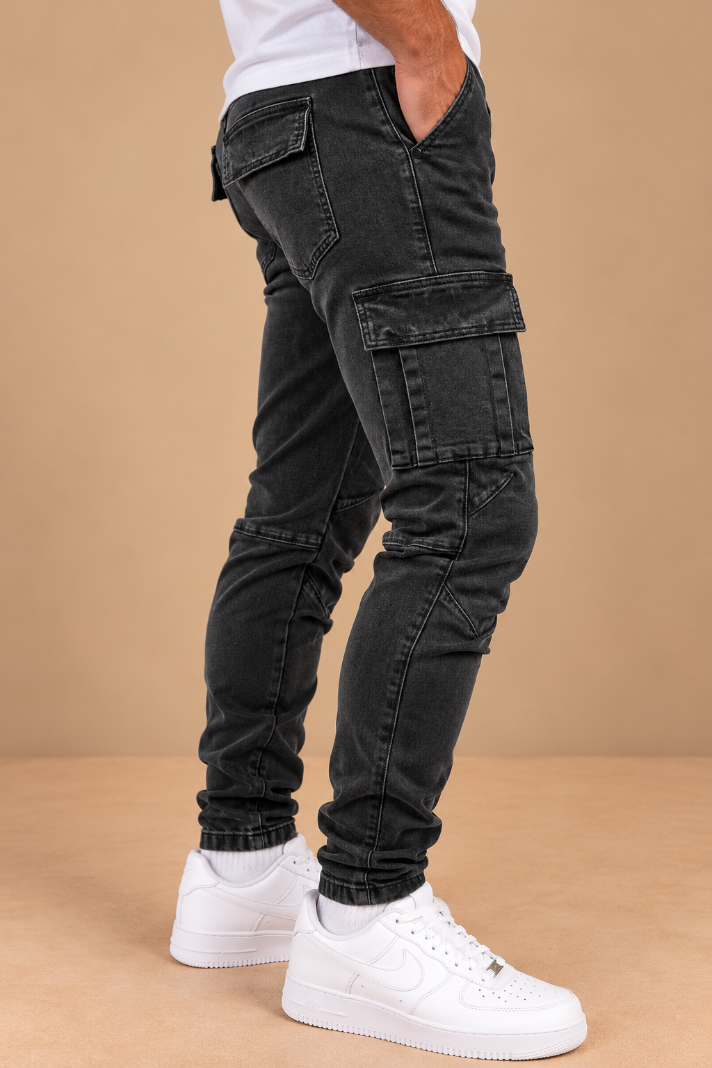 VANDELI| Jeans cargo elásticos