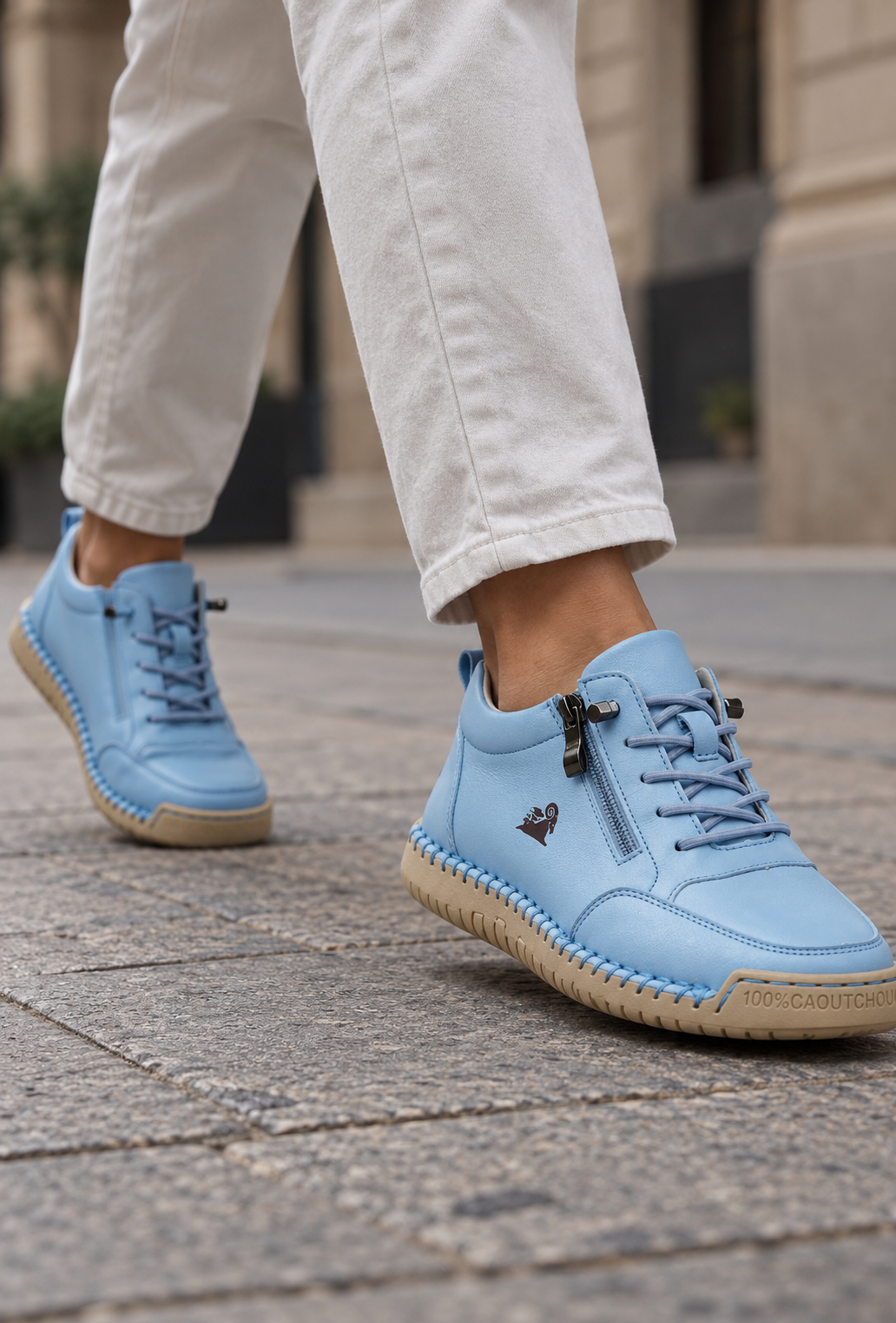 Zapatos ortopédicos cómodos Flora con cremallera