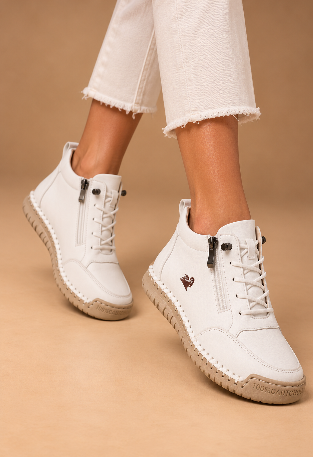 Zapatos ortopédicos cómodos Flora con cremallera
