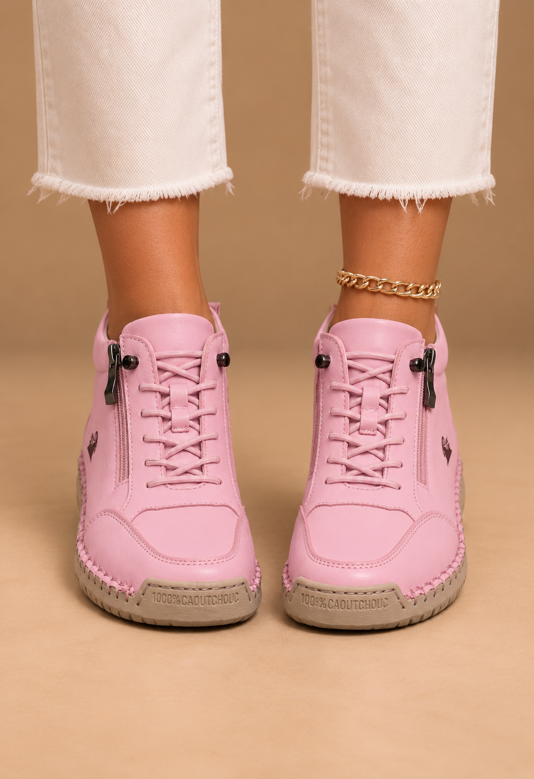 Zapatos ortopédicos cómodos Flora con cremallera