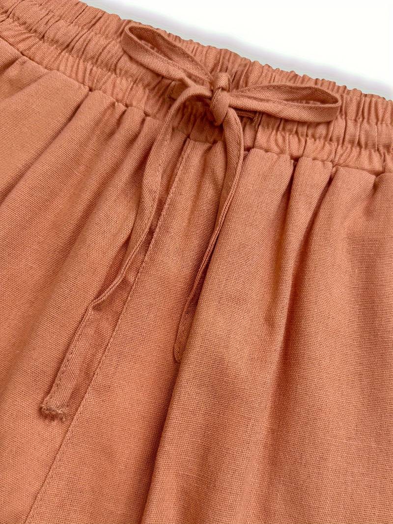 Tina - Pantalones de lino de estilo informal
