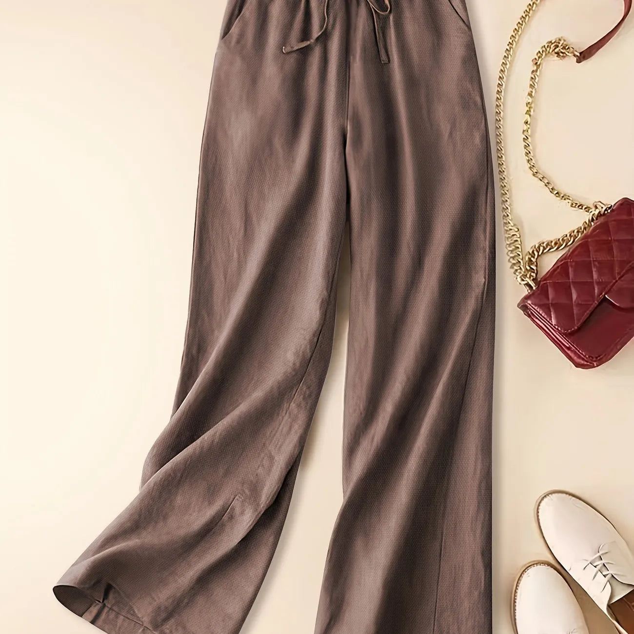Tina - Pantalones de lino de estilo informal