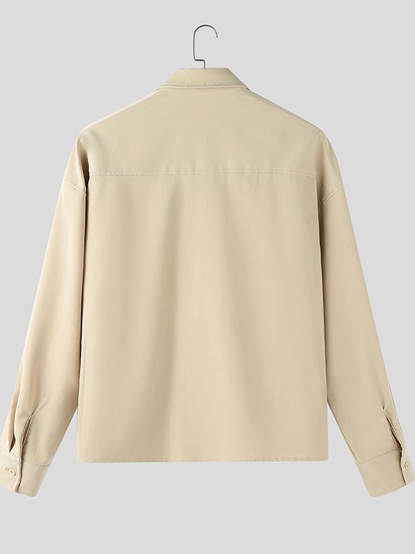 Chaqueta de Manga Larga para Hombre con Diseño de Bolsillos 3D