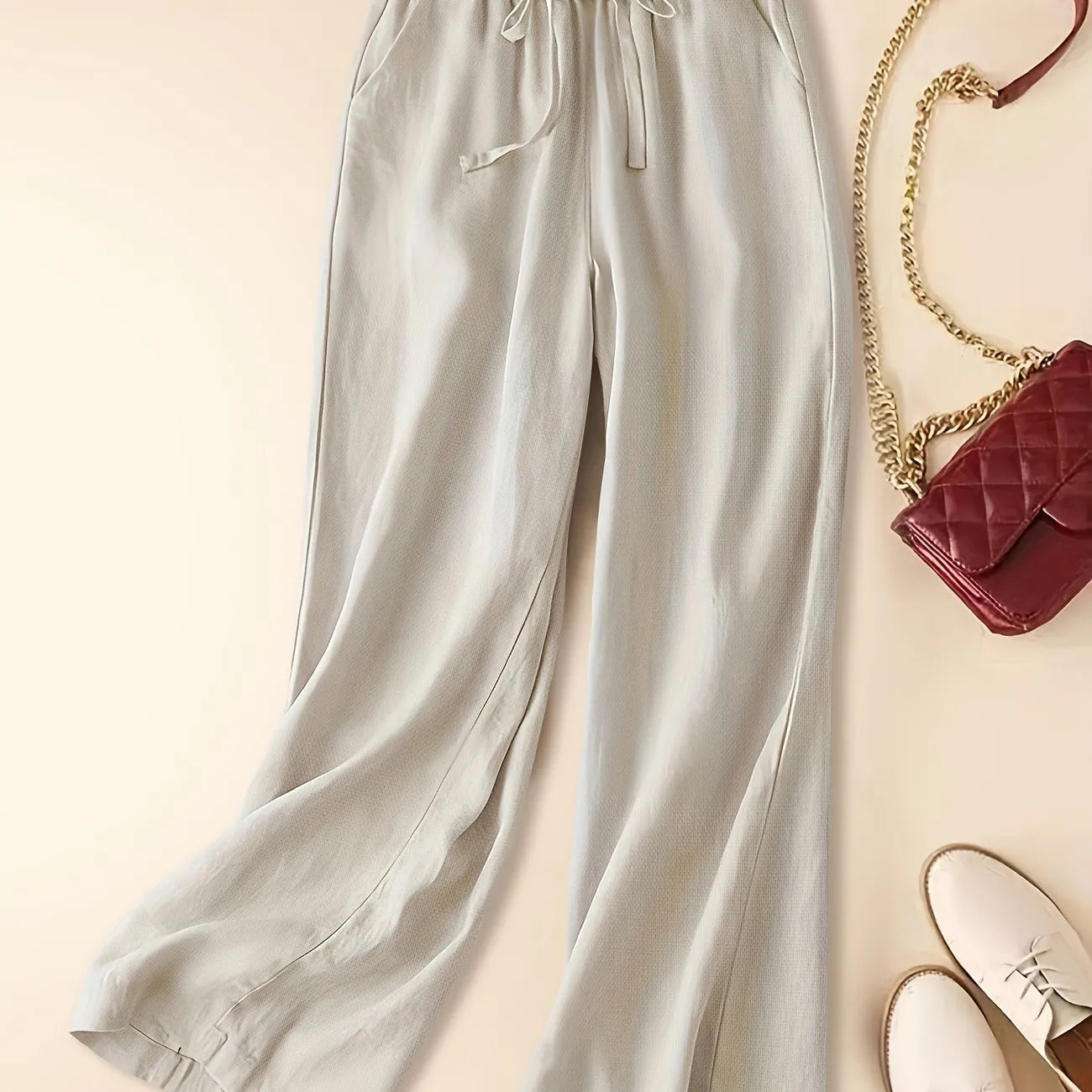 Tina - Pantalones de lino de estilo informal