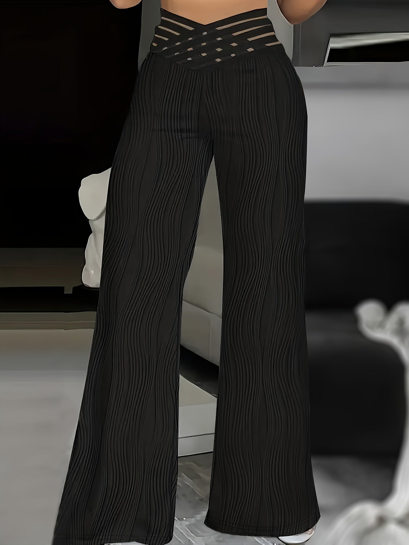 Emma | Pantalones de cintura alta con diseño cruzado