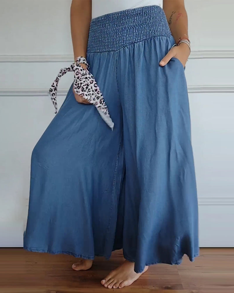 Jasper | Pantalones de cintura alta con fruncidos