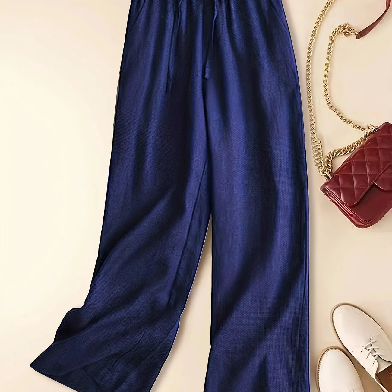 Tina - Pantalones de lino de estilo informal