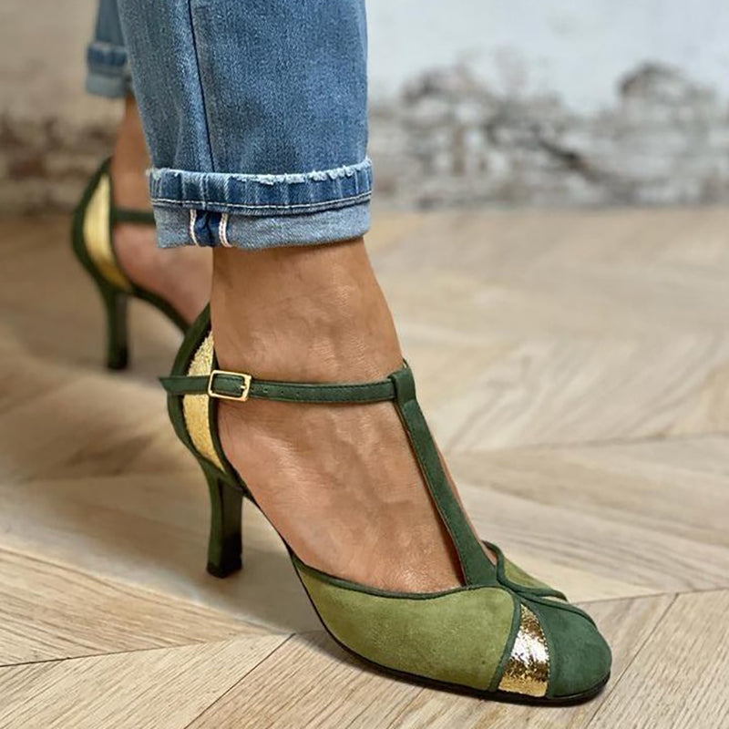 Alessia™ | Zapatos de salón con diseño patchwork y correa