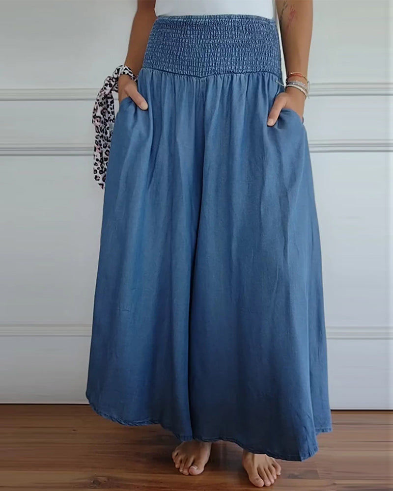 Jasper | Pantalones de cintura alta con fruncidos