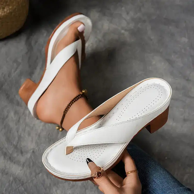ALLEGRA | Chanclas de tacón alto para una silueta esbelta y una elegancia veraniega