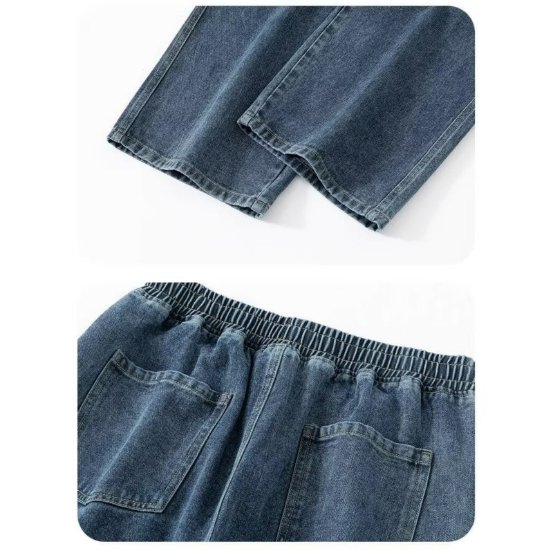 Vaqueros Informales de Corte Amplio y Pierna Ancha para Hombre