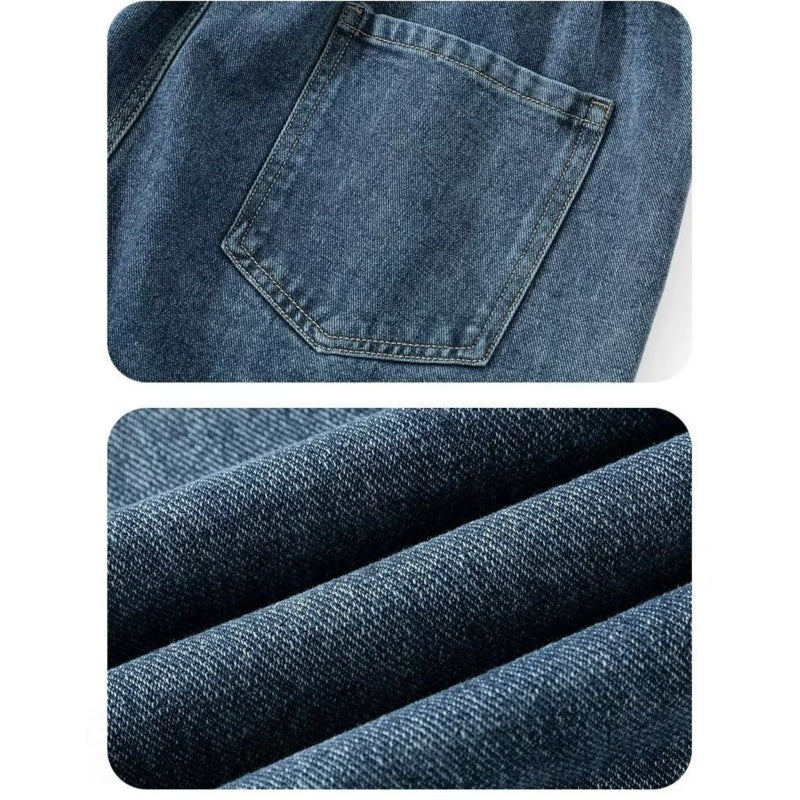 Vaqueros Informales de Corte Amplio y Pierna Ancha para Hombre